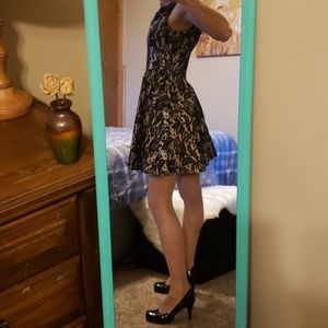 H&M Black & Nude Lace Dress